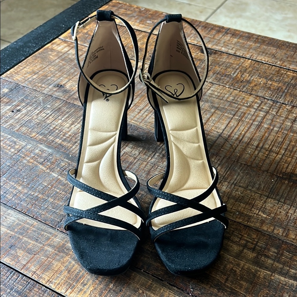 Elegant Black Strappy Heels